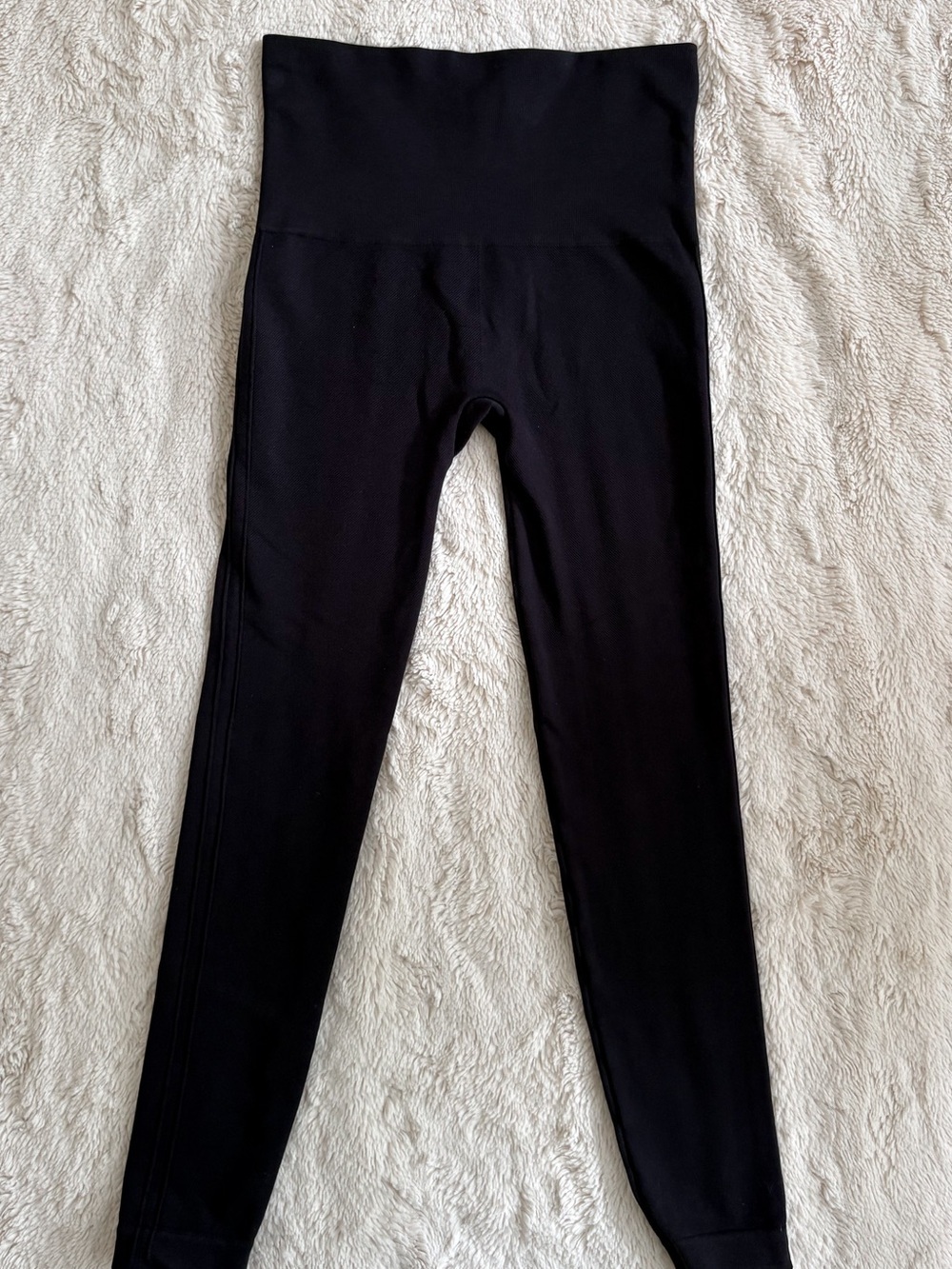 SPANX Black Leggings High Waisted Sculpting Stretch Size Small